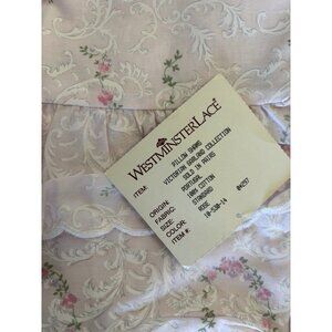 NEW Set of 3 Vintage Ruffled Standard Pillow Shams Westminster Lace Shabby Chic